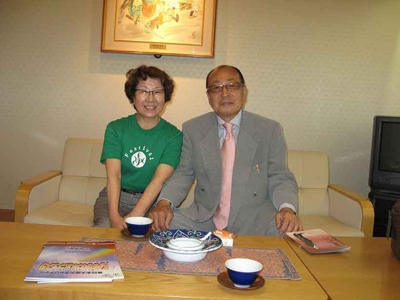 叶弦大先生と南陽町子さん 2011年5月16日